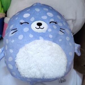 Squishmallows Blue and White Plush